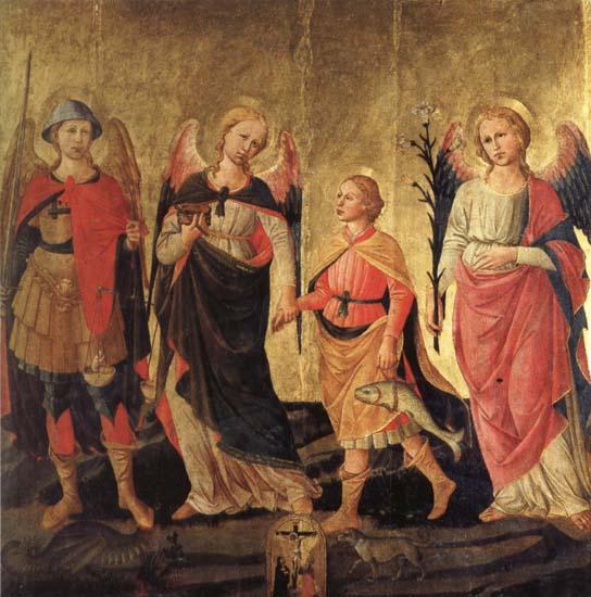 DOMENICO DI MICHELINO Tobias and the Three Archangels Sweden oil painting art